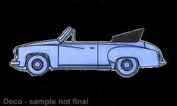 Brekina 27052 - H0 - Wartburg 311 Cabrio - pastellblau